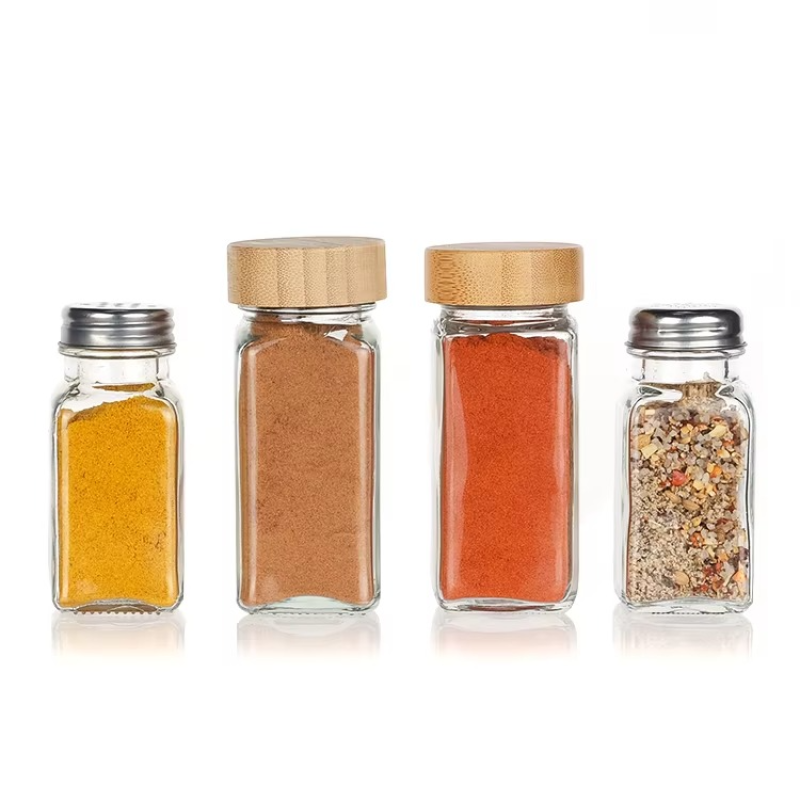 Spice Jars Seasoning Shaker Bottles Kitchen Spices Storage Condiment Jar Salt Pepper Boxes Kitchen Spice Organizer Rack